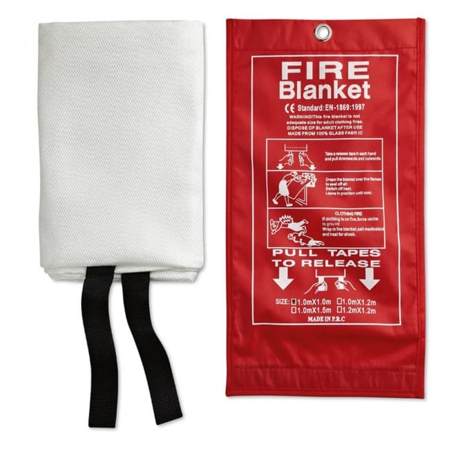 Custom Printed Fire Blanket In Pouch 100x95cm - Image 1