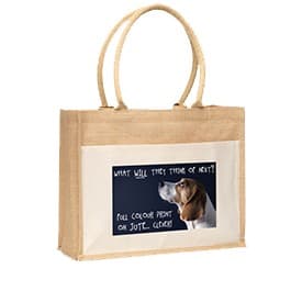 Custom Printed Upchurch' Jute Tote Bag