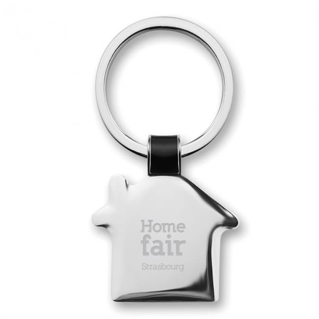 Custom Printed House shaped Keyring - Image 3