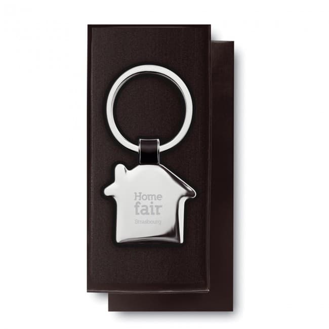 Custom Printed House shaped Keyring - Image 1