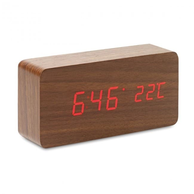 Custom Printed LED clock in MDF - Image 1