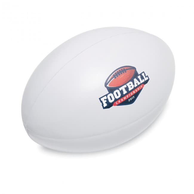 Custom Printed Anti-Stress PU Rugby Ball - Image 2