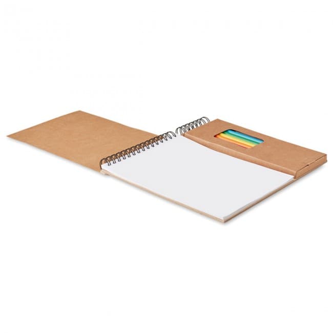 Custom Printed Colouring Set With Notepad - Image 1