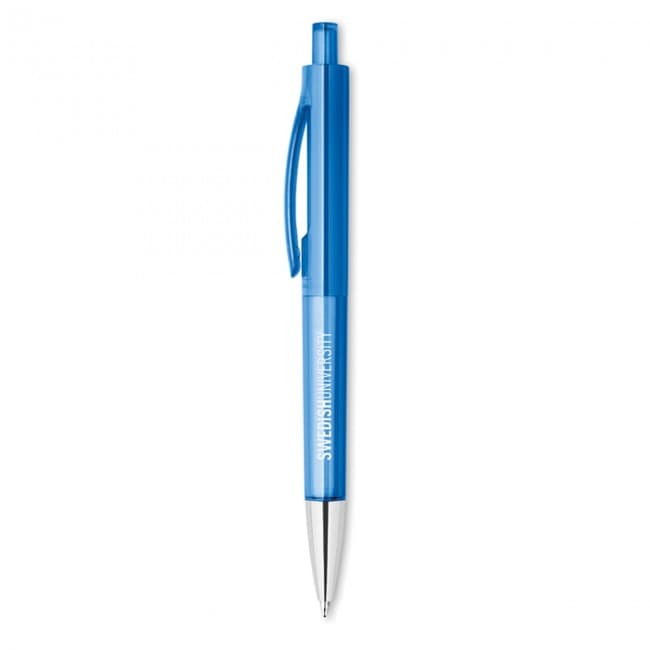 Custom Printed Transparent push button pen - Image 10