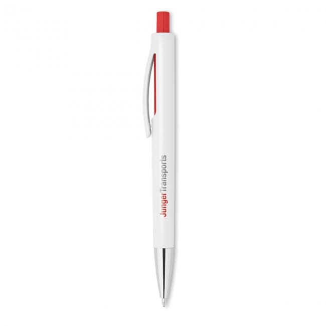 Custom Printed Push button pen with white ba - Image 5