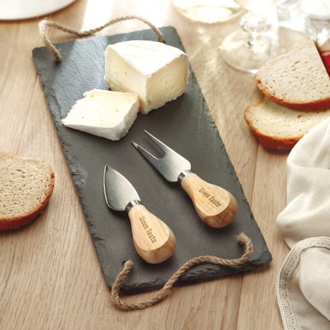 Custom Printed Slate cheeseboard with 2 kniv - Image 7