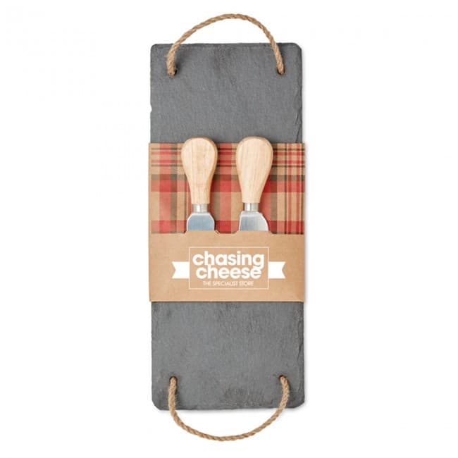 Custom Printed Slate cheeseboard with 2 kniv - Image 9