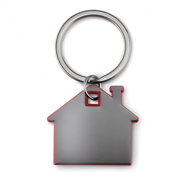 Custom Printed House Shape Plastic Keyring - Image 9