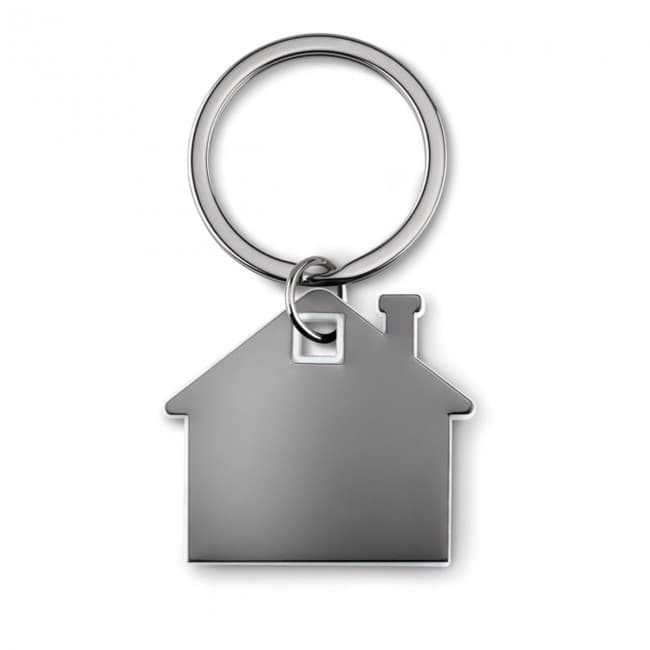 Custom Printed House Shape Plastic Keyring - Image 4