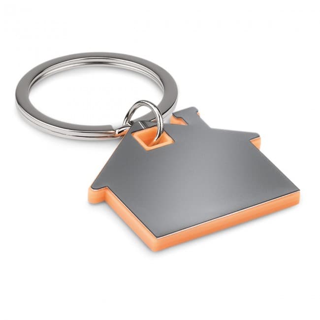 Custom Printed House Shape Plastic Keyring - Image 3