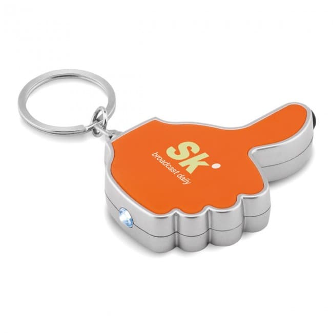 Custom Printed Thumbs Up Led Light Keyring - Image 2