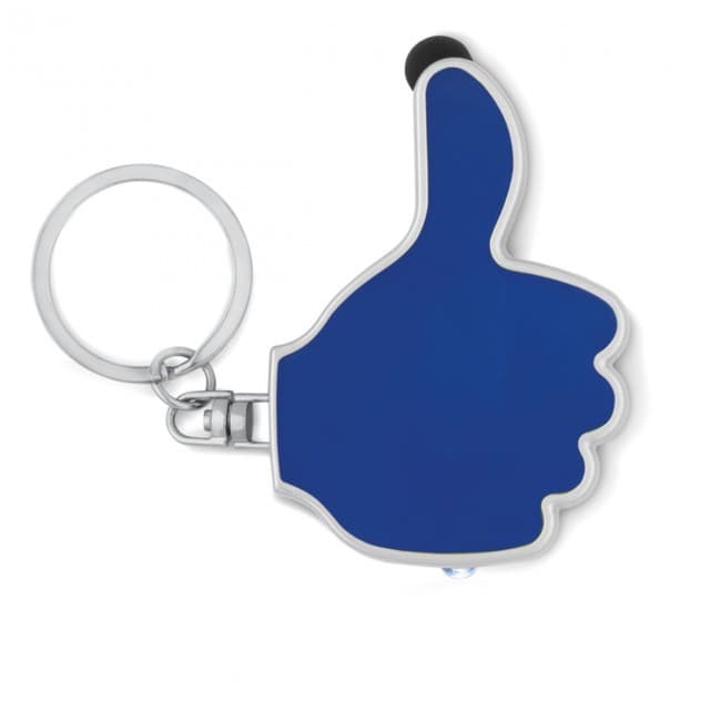 Custom Printed Thumbs Up Led Light Keyring - Image 1