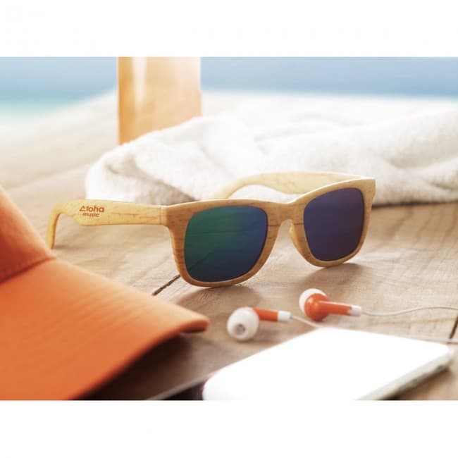 Custom Printed Wooden Look Sunglasses - Image 3