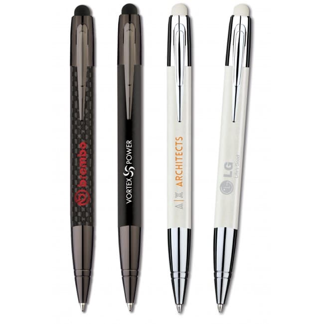 Custom Printed Monza-Touch Carbon Fibre Stylus Ballpen by Inovo Design