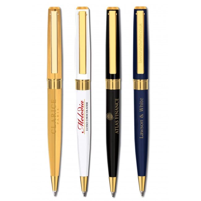 Custom Printed Santos All Gold Ballpen by Inovo Design