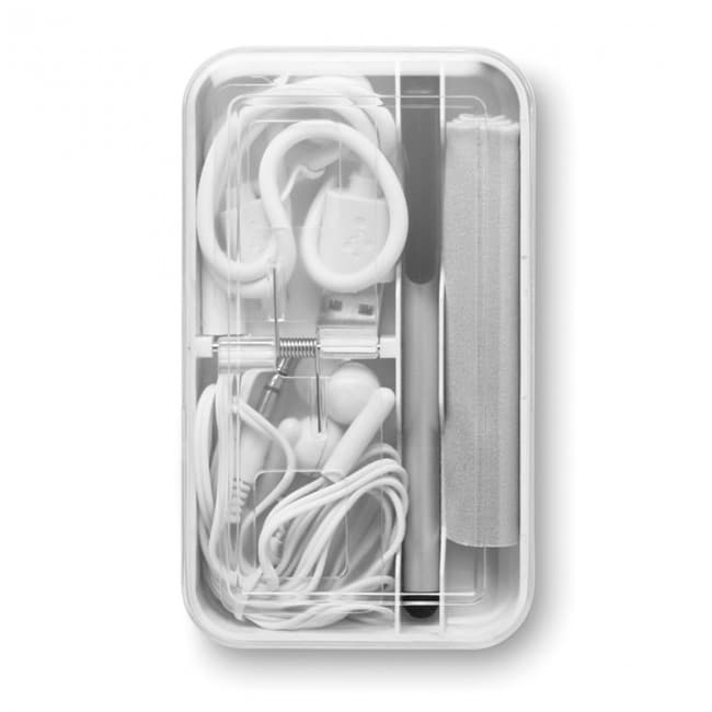 Custom Printed Travel set with earphones - Image 5