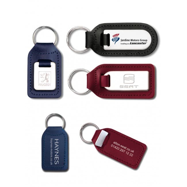 Custom Printed Large Cigar Premium Genuine Leather Keyfob