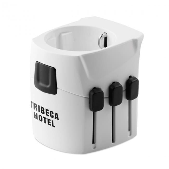 Custom Printed 3-pole travel plug for travellers from Europe (Schuko standard) - Image 7