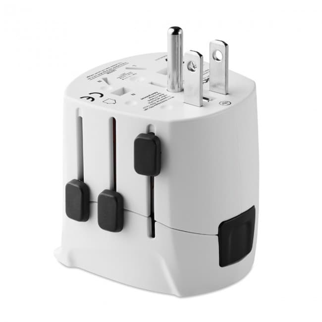 Custom Printed 3-pole travel plug for travellers from Europe (Schuko standard) - Image 4