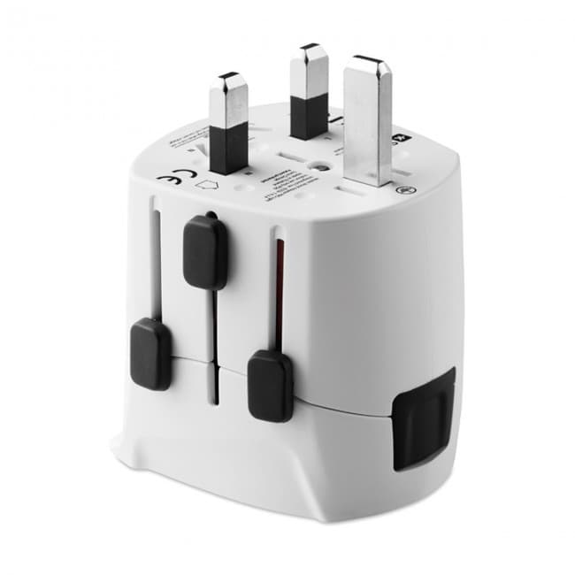 Custom Printed 3-pole travel plug for travellers from Europe (Schuko standard) - Image 3