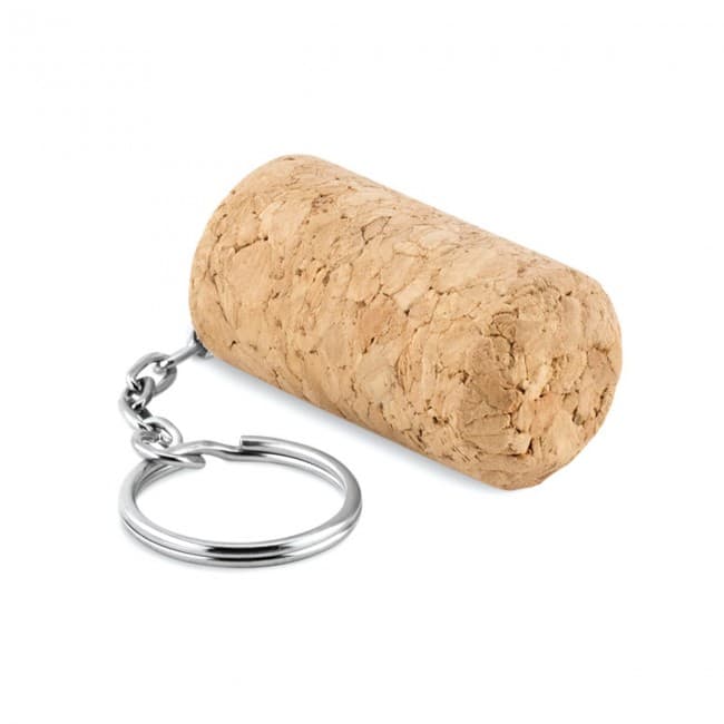 Custom Printed Wine Cork Keyring - Image 1