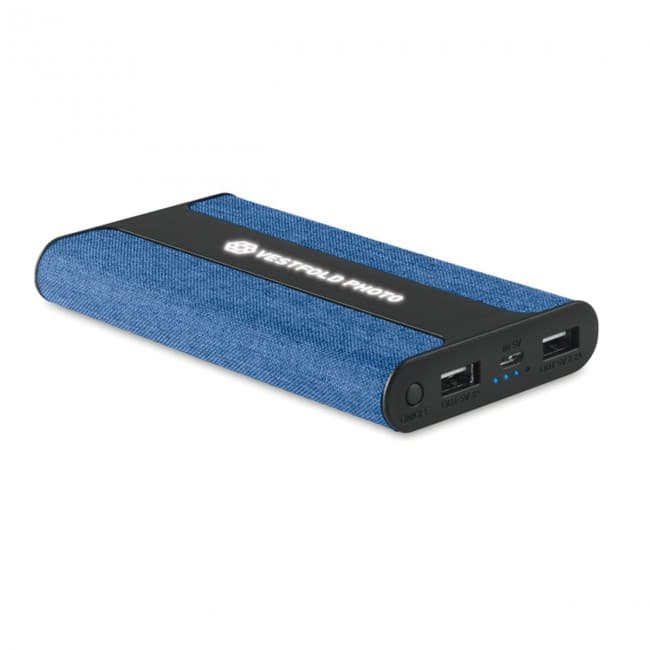 Custom Printed Fabric power bank 6000 mAh - Image 1