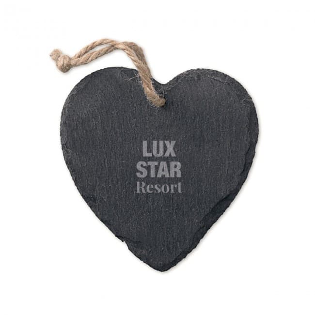 Custom Printed Slate Xmas hanger heart - Image 4