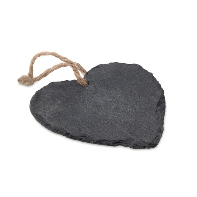 Custom Printed Slate Xmas hanger heart - Image 5