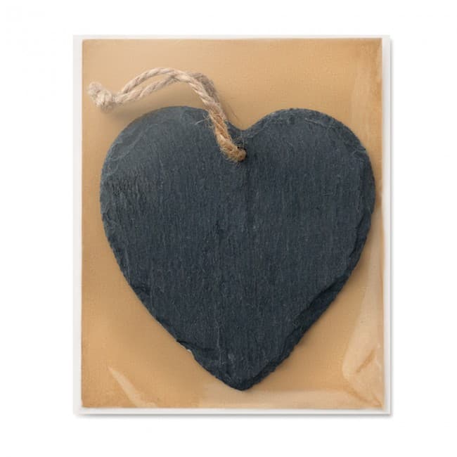 Custom Printed Slate Xmas hanger heart - Image 7