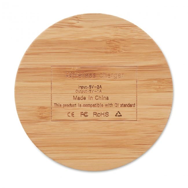 Custom Printed Wireless Charger Bamboo 5W - Image 10