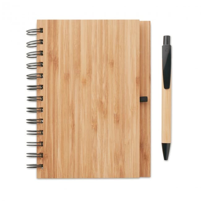 Custom Printed Bamboo Notebook With Pen Lined - Image 4