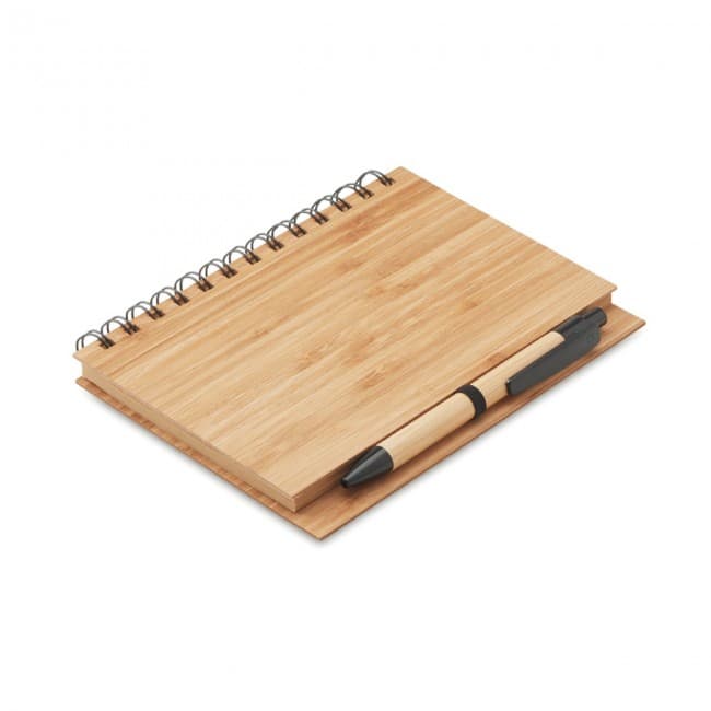 Custom Printed Bamboo Notebook With Pen Lined - Image 2