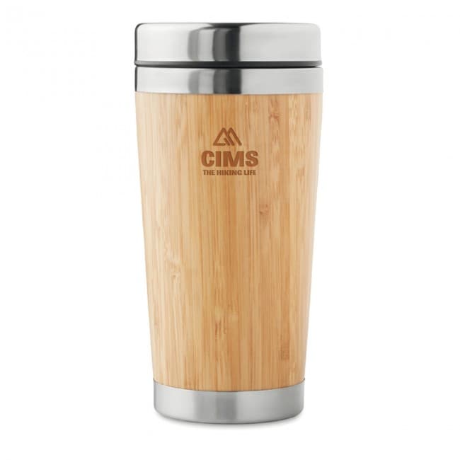 Custom Printed Double Wall bamboo Flask 430ml - Image 6