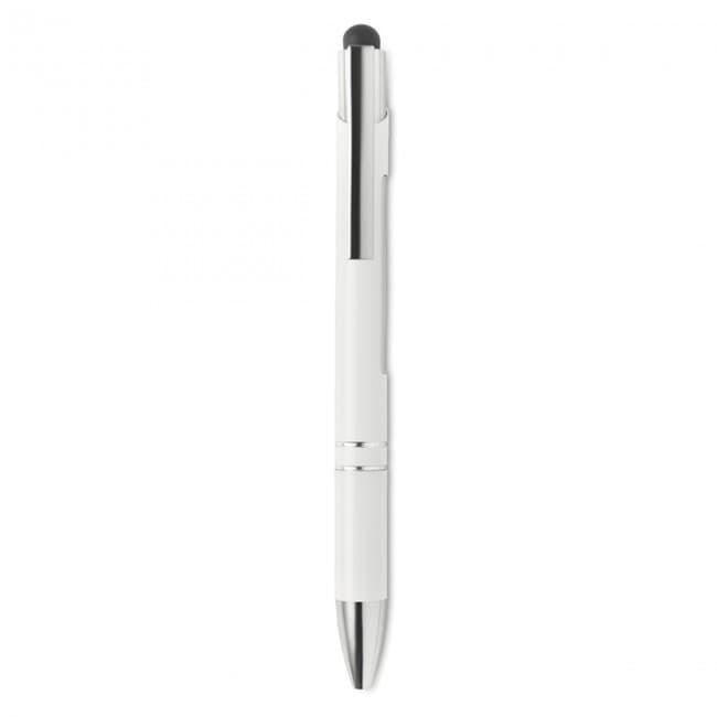 Custom Printed Aluminium stylus pen w/ light - Image 1