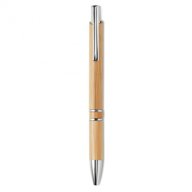 Custom Printed Bamboo Automatic Ballpen - Image 3