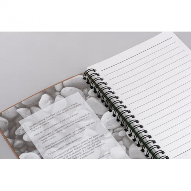 Custom Printed Stone Paper Notebook 70 Lined - Image 1