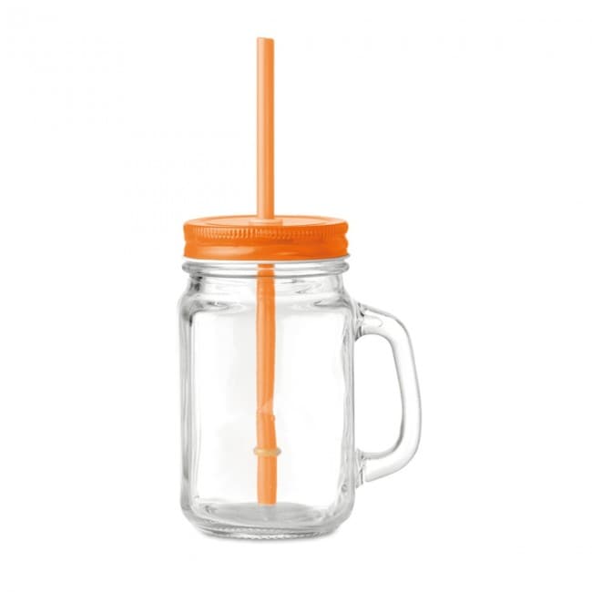 Custom Printed Glass Mason jar with straw - Image 6