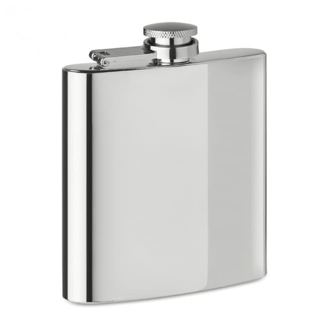 Custom Printed Slim hip flask 175ml - Image 1