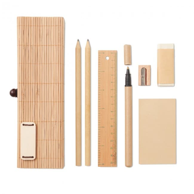 Custom Printed Bamboo stationary set - Image 1