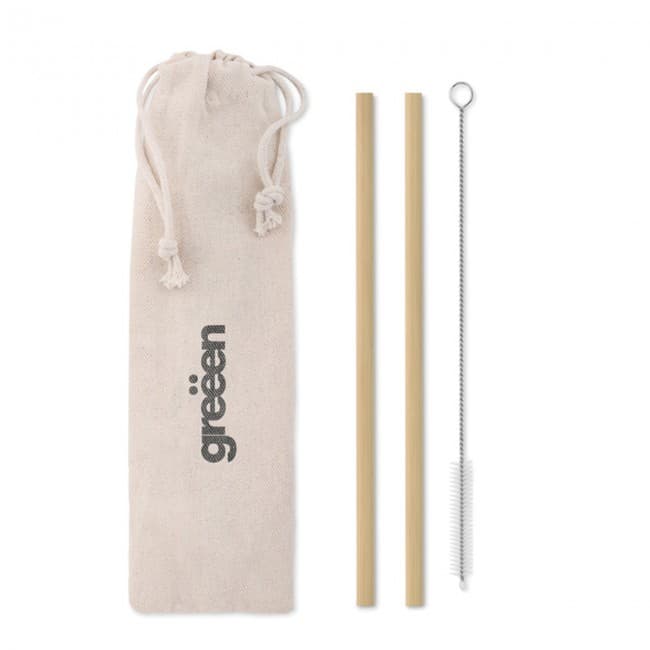 Custom Printed Bamboo Straw With Brush & Pouch - Image 4