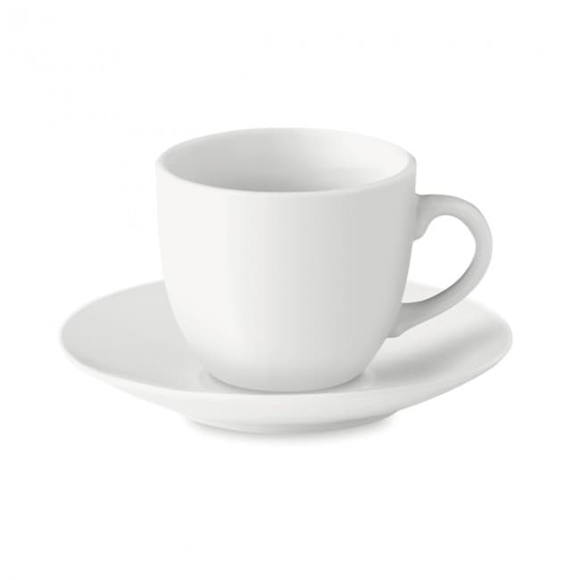 Custom Printed Espresso Cup & Saucer 80ml - Image 2