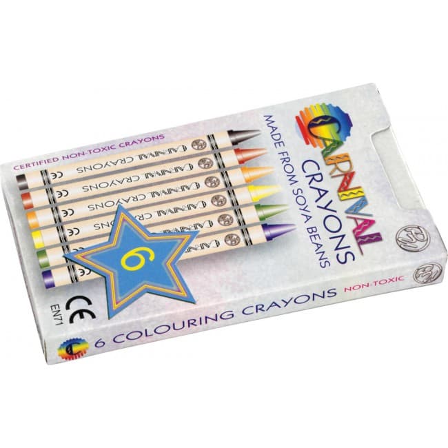 Custom Printed Carnival Crayons - 6 Pack (Full colour Print)