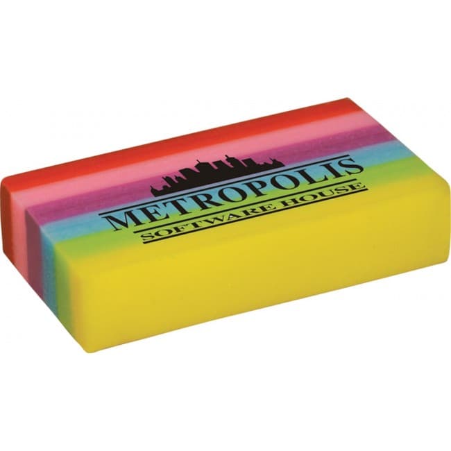 Custom Printed Rainbow Eraser