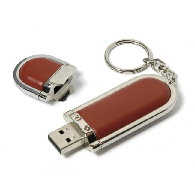 Custom Printed Leather 4 USB FlashDrive