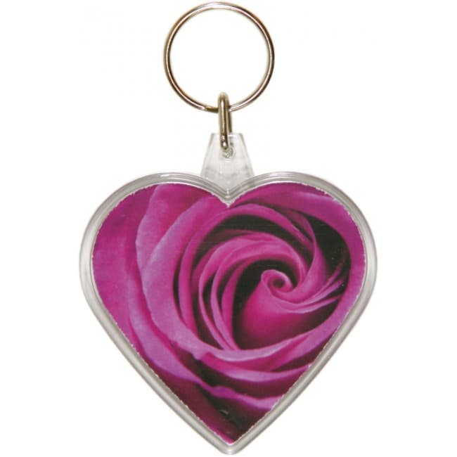 Custom Printed Heart Keyring