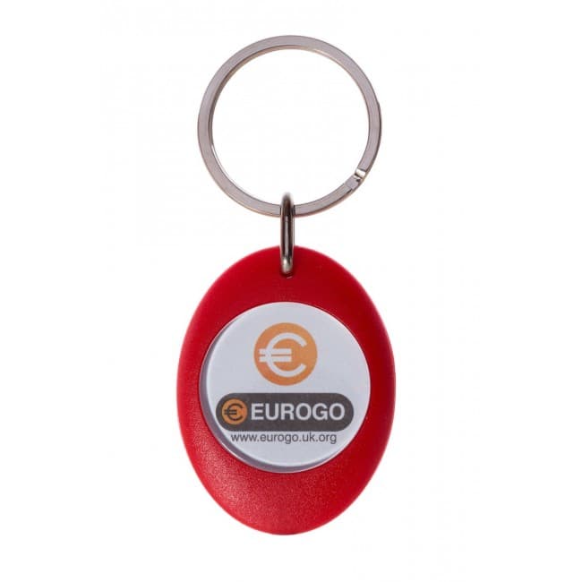 Custom Printed Trolley Coin Keyring - Image 2