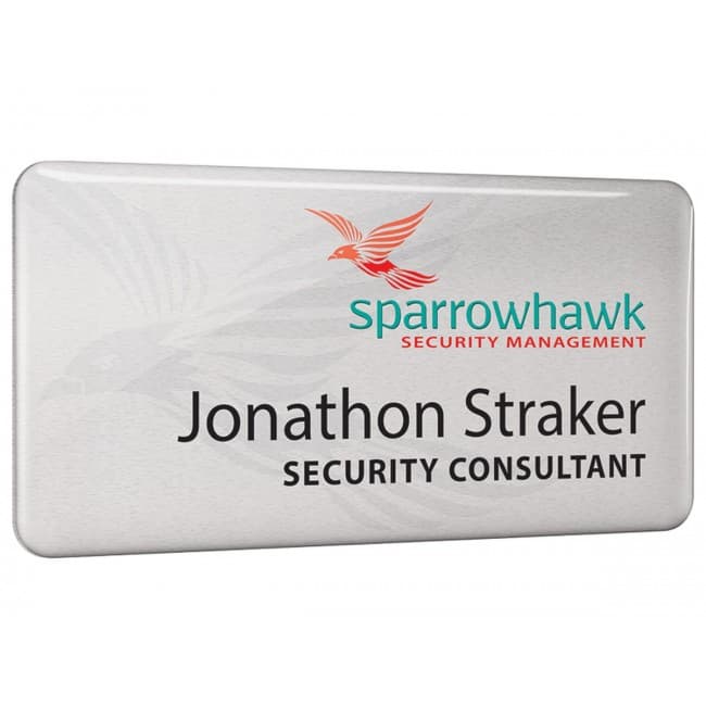 Custom Printed Personalised metal name badge