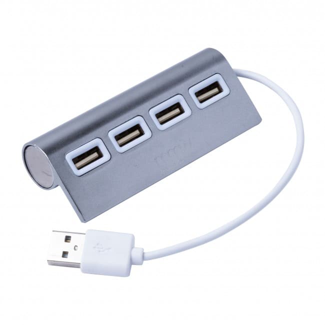 Custom Printed 4 Ports USB Aluminium Alloy Hub - Image 1