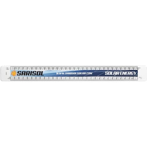 Custom Printed 30cm Solid Plastic Scale Ruler - Image 1