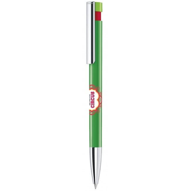 Custom Printed senator Liberty plastic ball pen with metal clip, metallised tip & Xtreme Branding